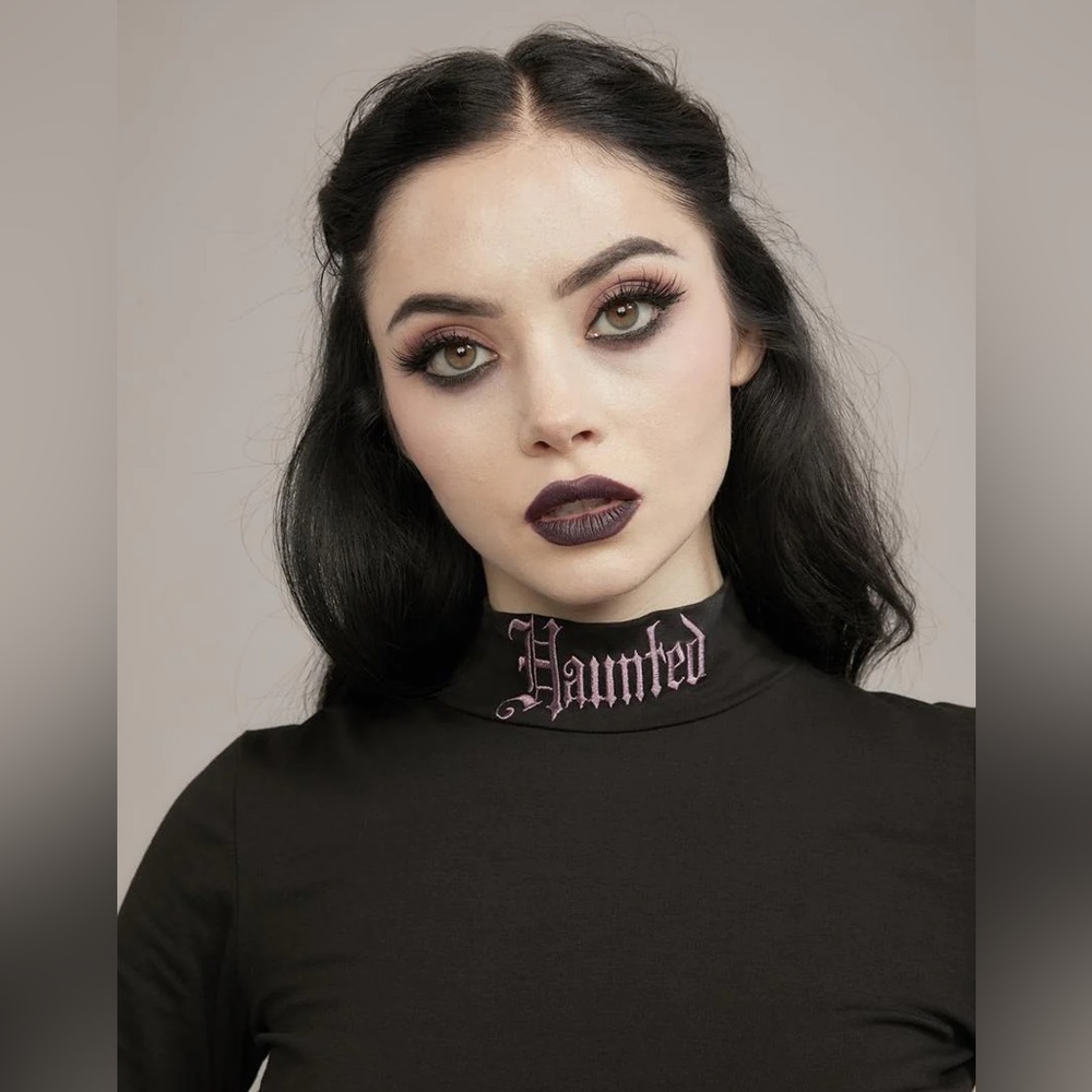 Dollskill know a ghost mock neck top